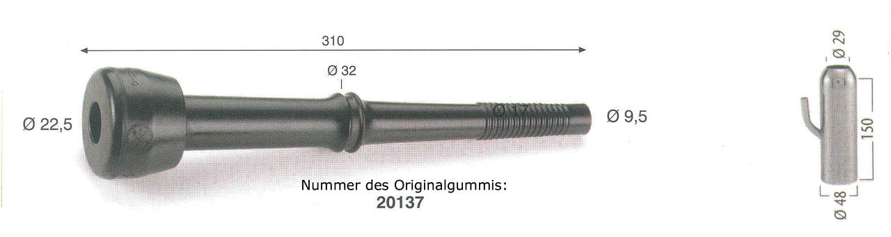 WAHL-Hausmarke Zitzengummi passt für FULLWOOD 20138