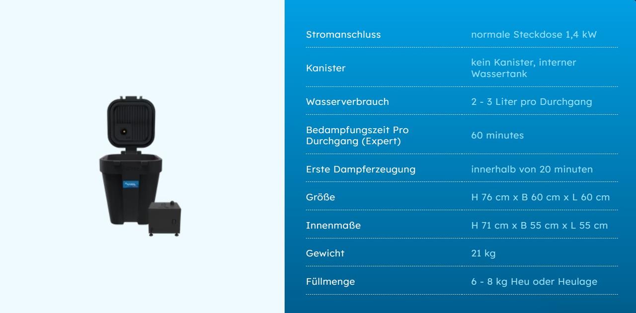 NUVEQ® Compact Fresh Heubedampfer