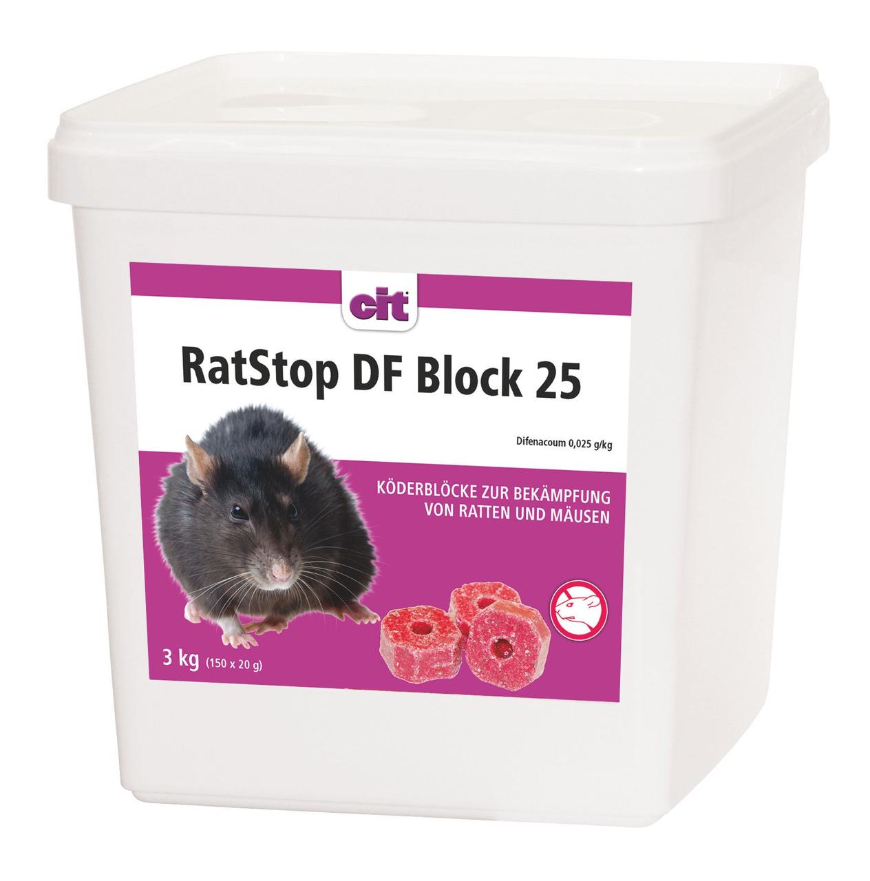 cit RatStop DF Block 25 - 3kg Eimer