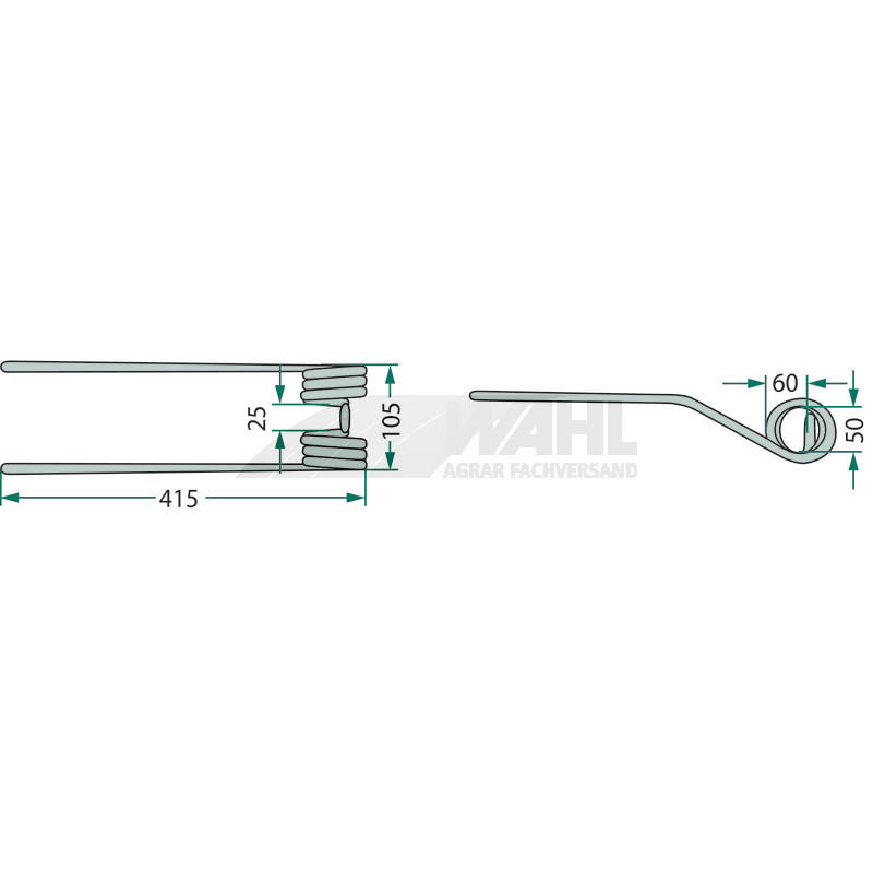 Zinken für Kreiselheuer 375x100mm