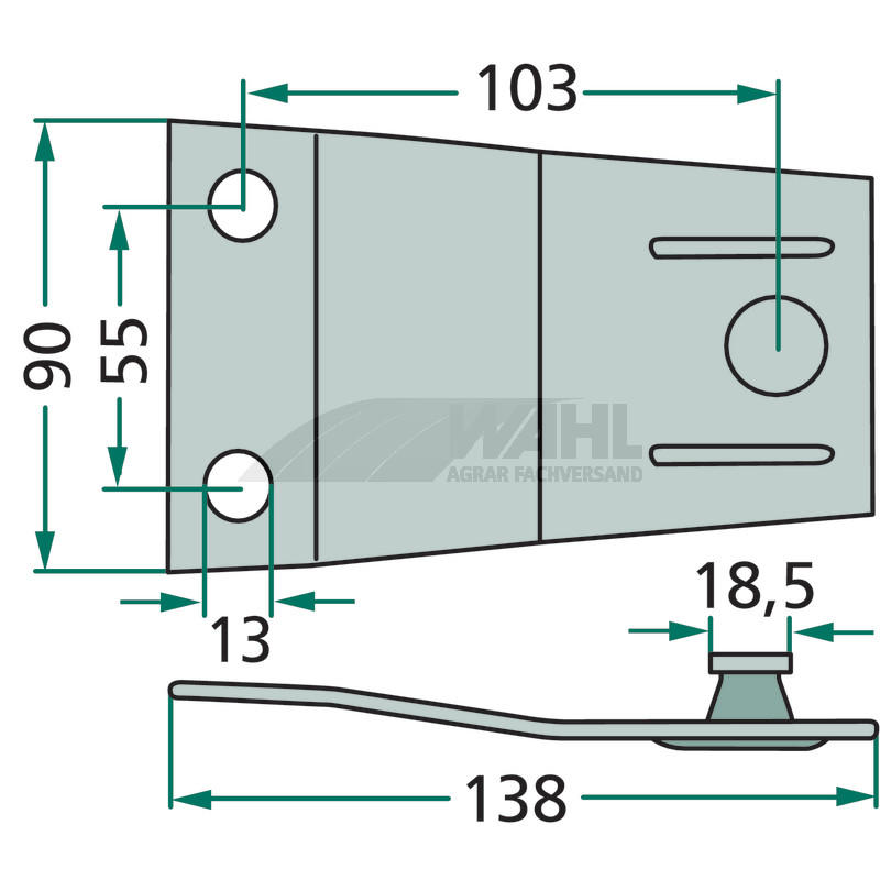 Klingenhalter - 138 mm