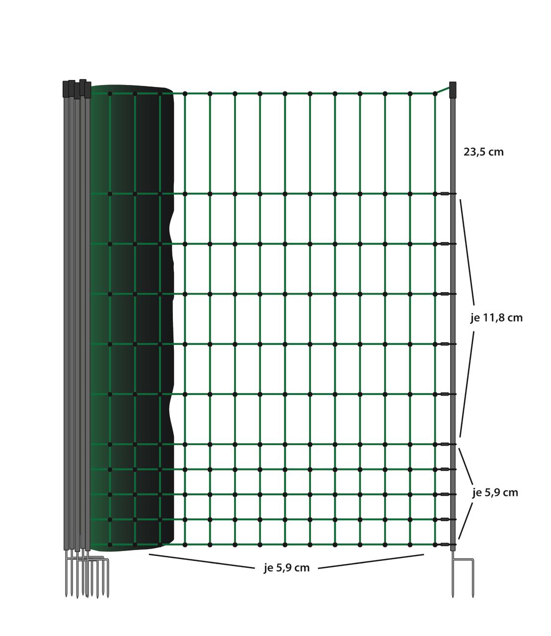 Kerbl PoultryNet Hühnerzaun 106cm, 15m lang