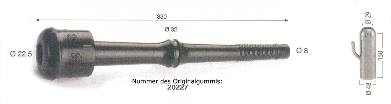 WAHL-Hausmarke Zitzengummi passt für FULLWOOD 20227