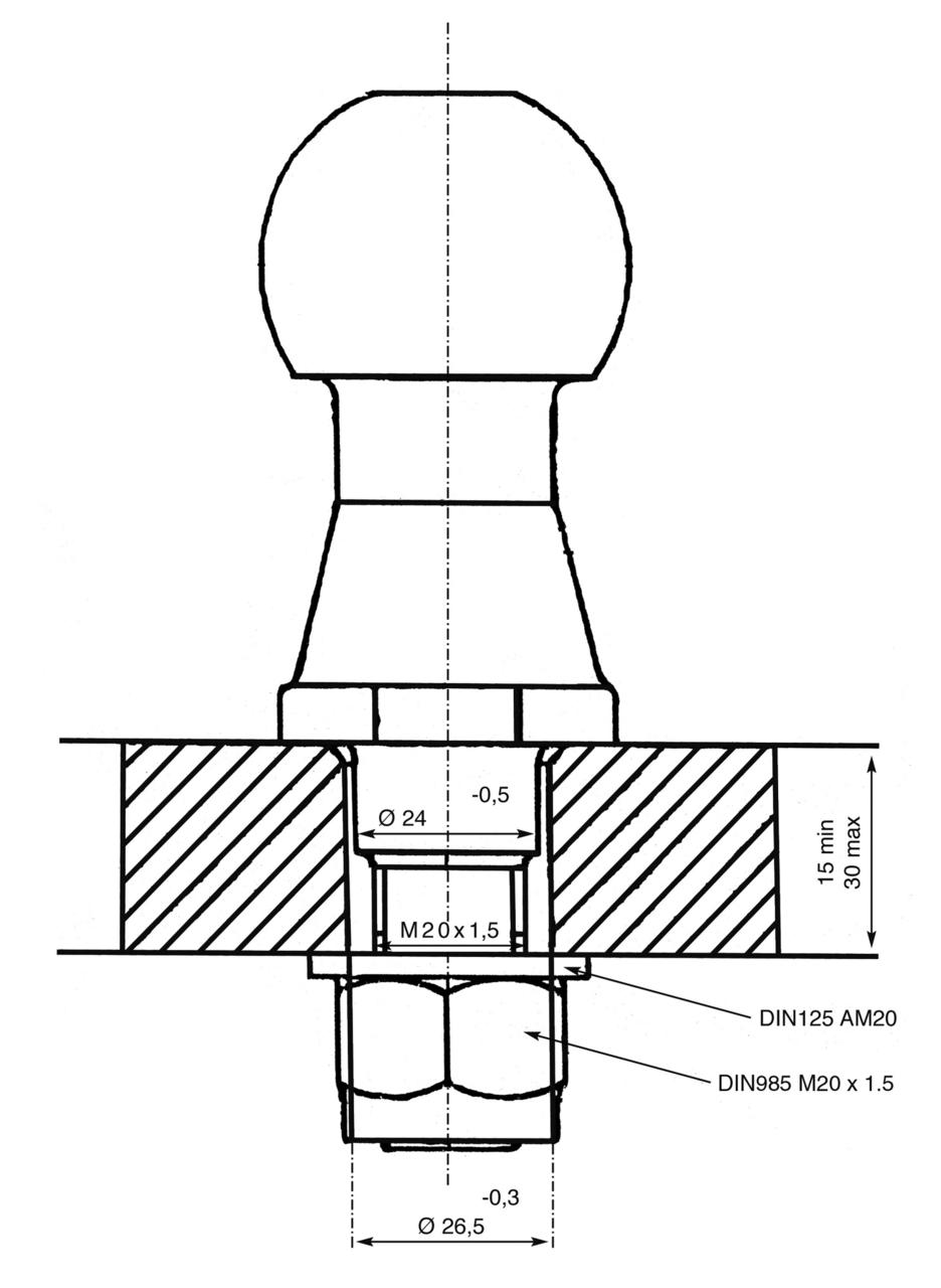 Kerbl Anhängebolzen / Anhängeknopf