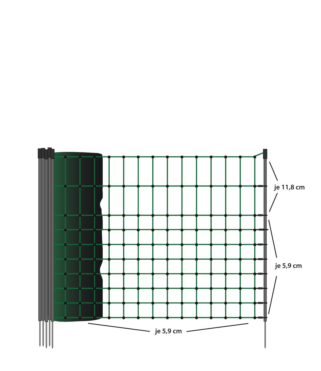 Kerbl Kaninchennetz 65 cm x 25 m Einzelspitze