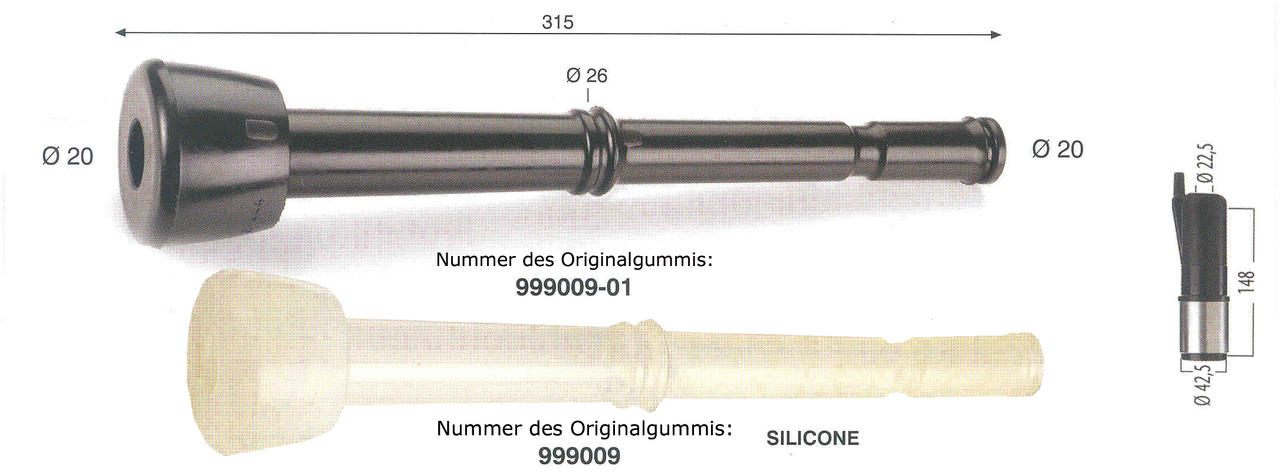 WAHL-Hausmarke Zitzengummi passt für Harmony TF 09-01