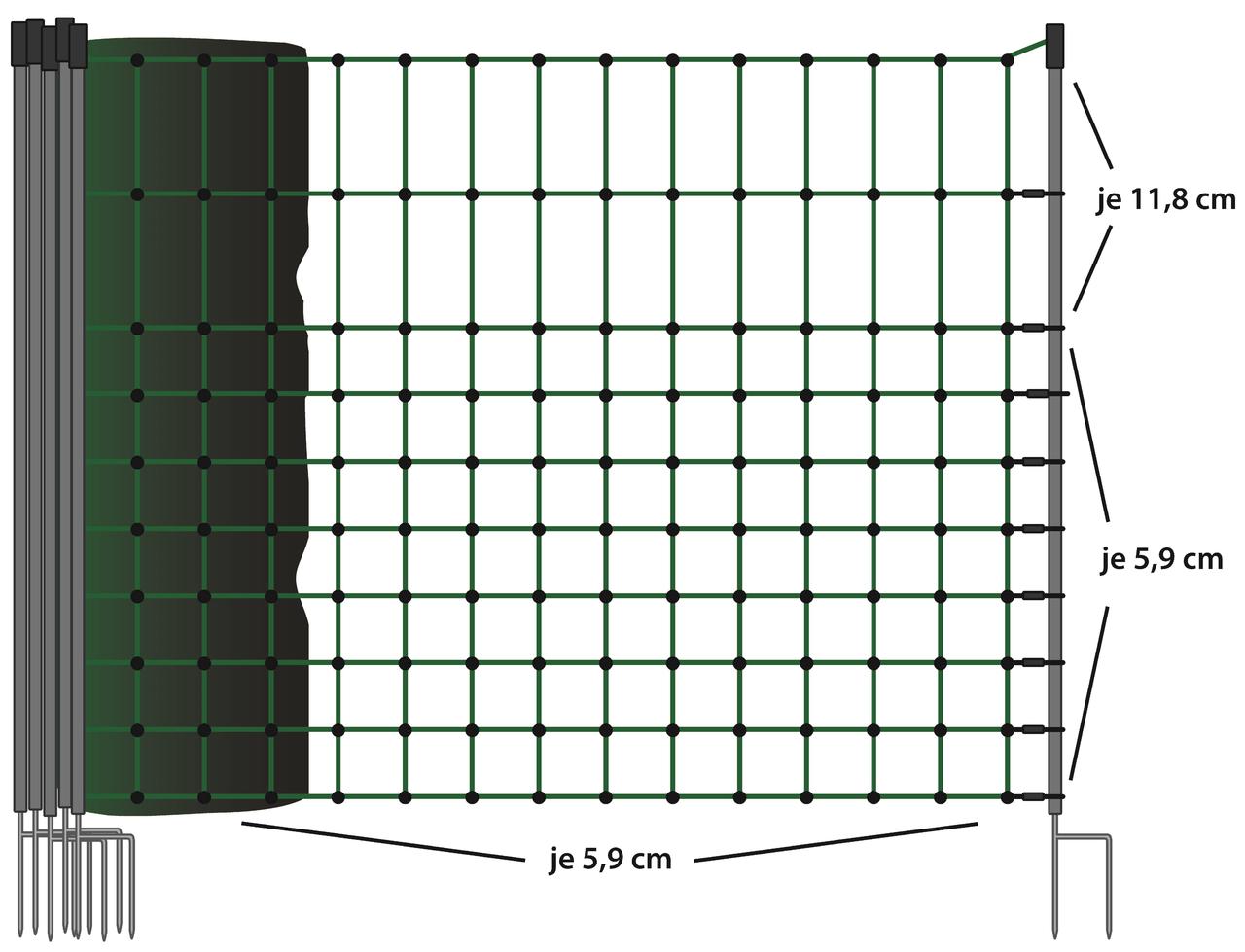 Kerbl Kaninchennetz 65 cm x 50 m Doppelspitze