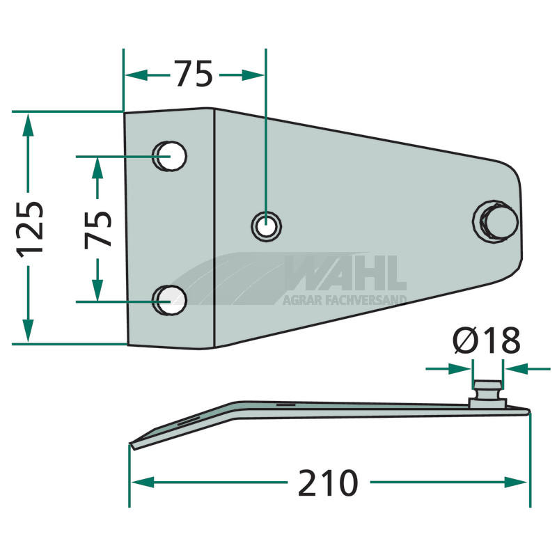 Klingenhalter - 210 x 126 mm