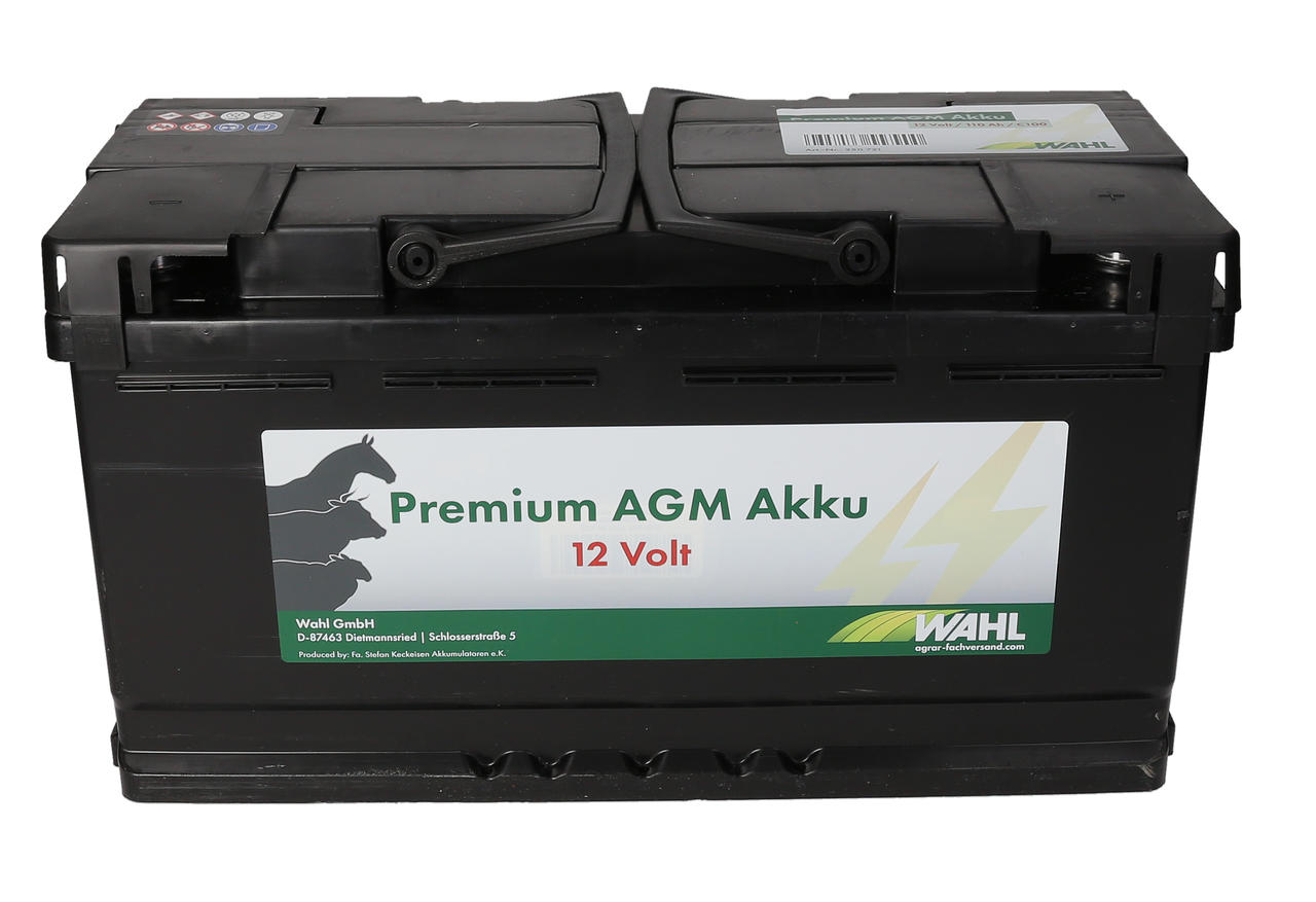 Kerbl 12 Volt Premium AGM Akku - 12 V, 110 Ah