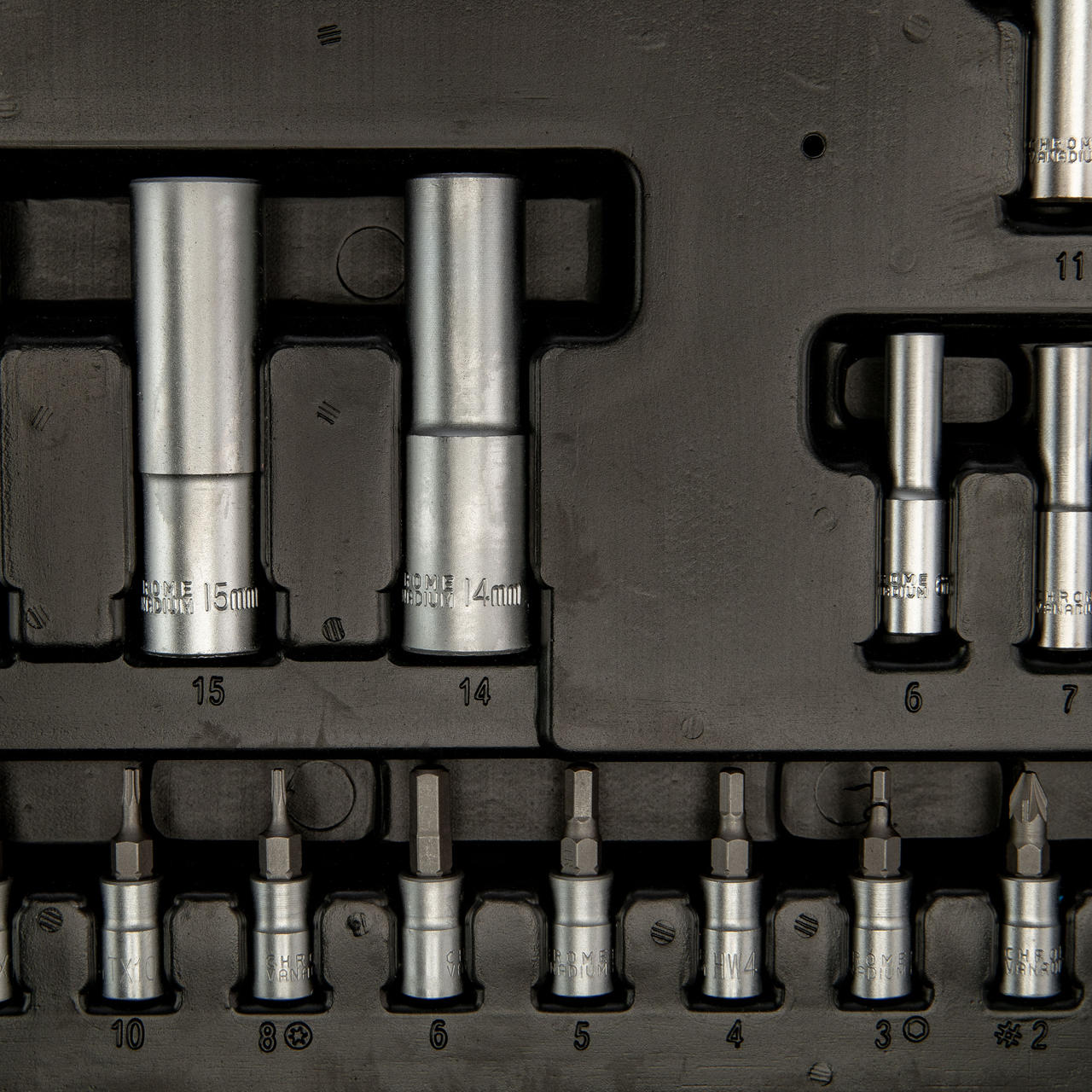 WGB 1/4+1/2" Steckschlüssel-Garnitur 94-tlg.