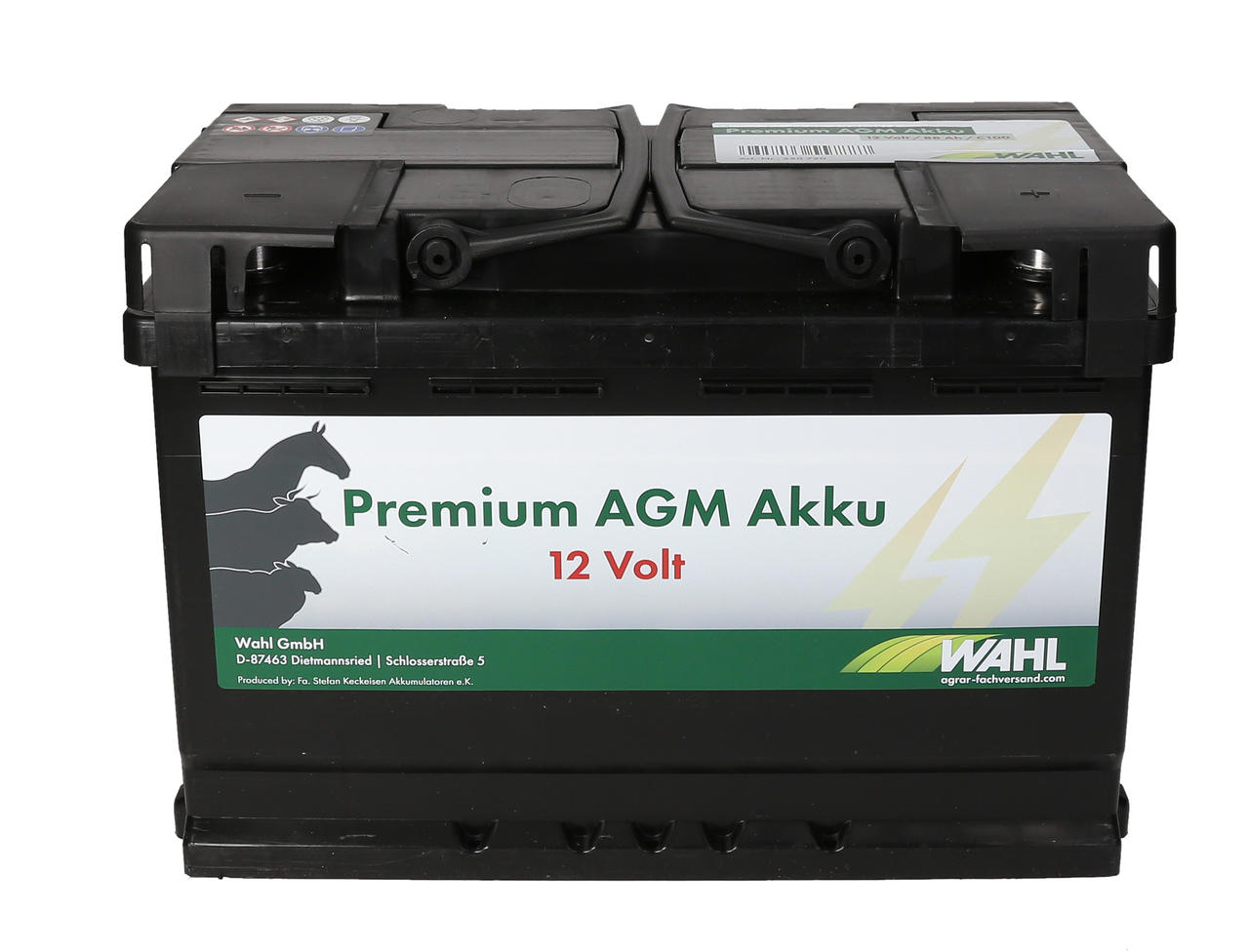 WAHL-Hausmarke 12 Volt Premium AGM Akku - 12 V, 88 Ah