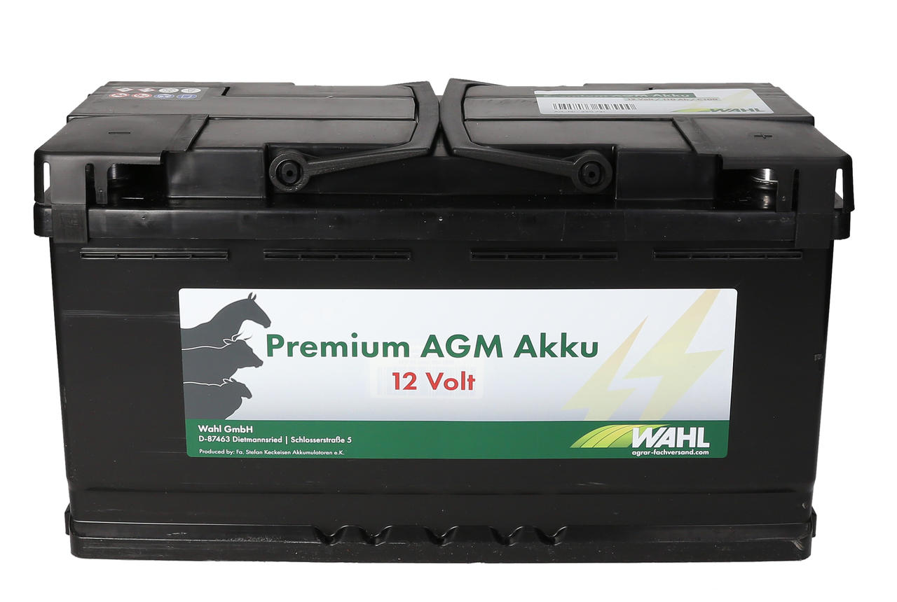 WAHL-Hausmarke 12 Volt Premium AGM Akku - 12 V, 110 Ah