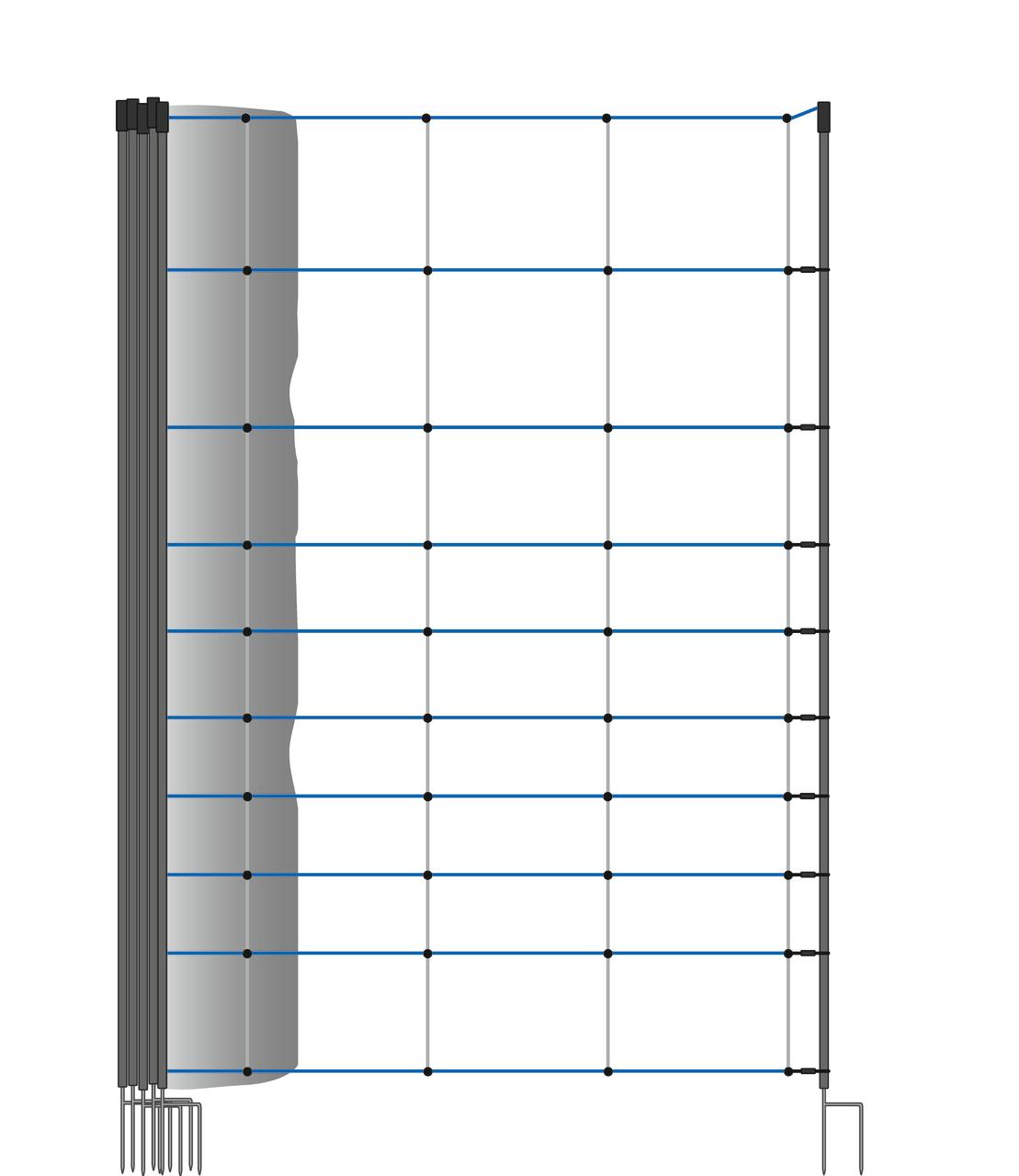 AKO OviNet Maxi 122 cm, Doppelspitze, 50 m