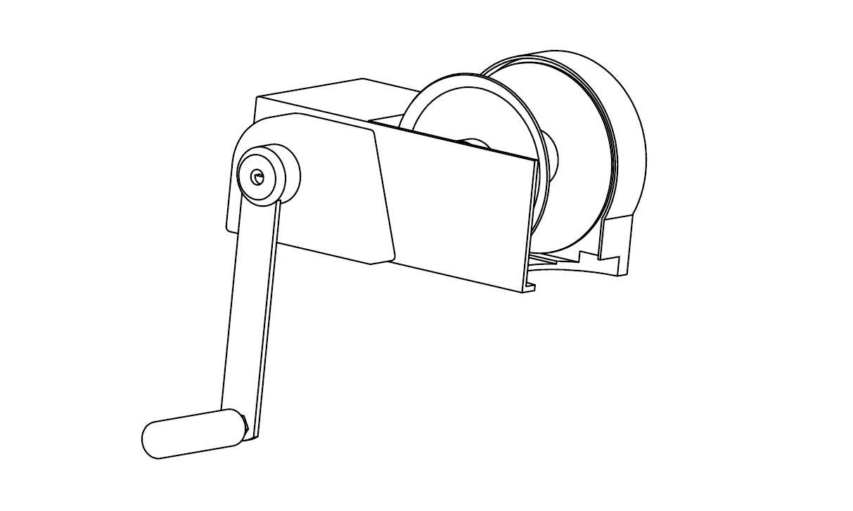 Rosensteiner Hinterfußwinde 950kg, Handbetrieb