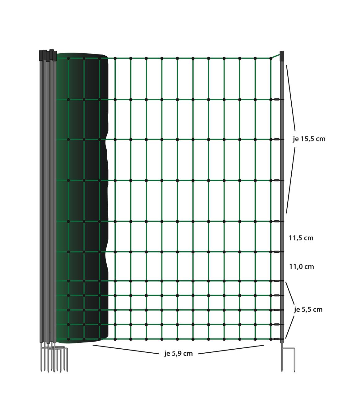 Kerbl PoultryNet Hühnerzaun 106cm, 25m lang