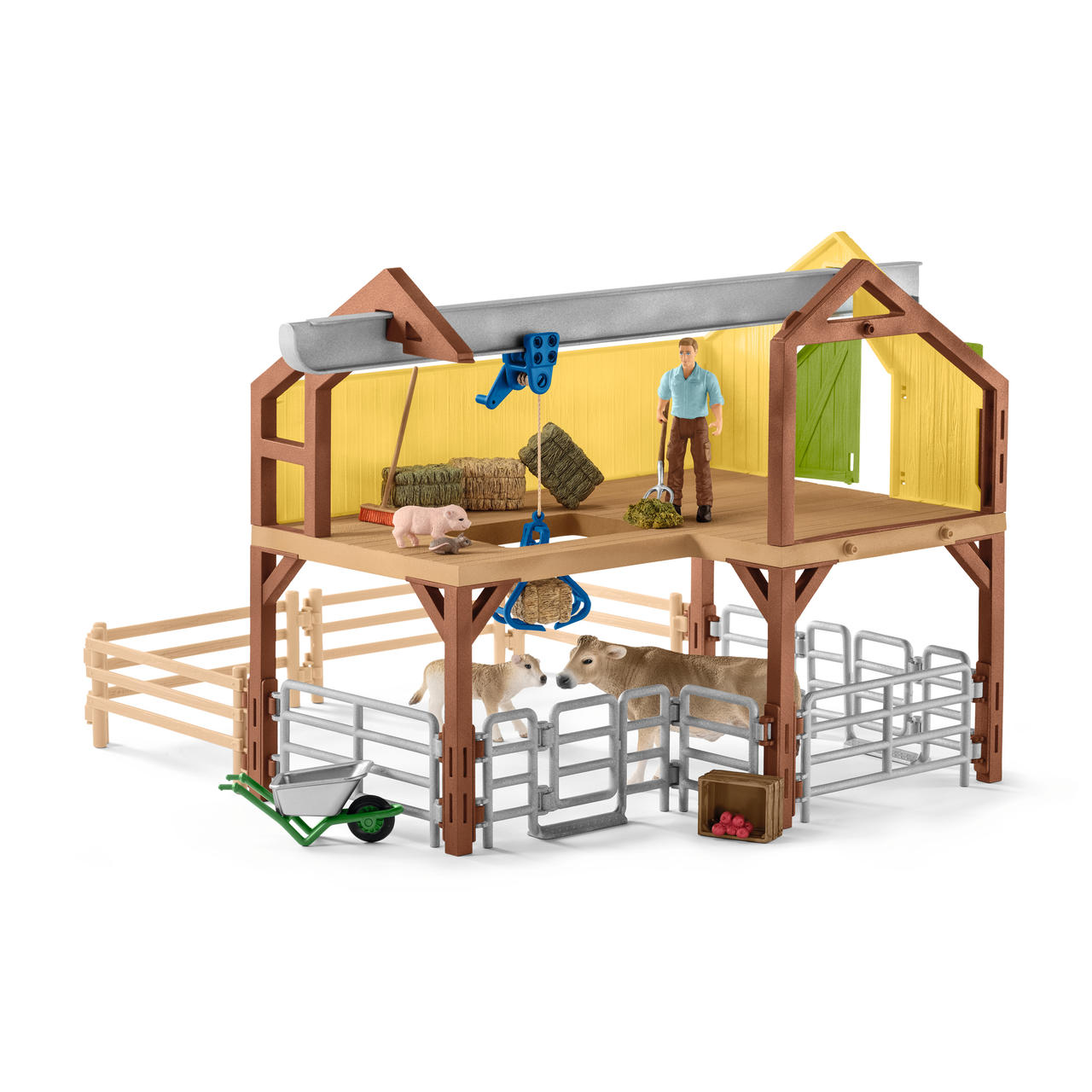 Schleich Bauernhaus mit Stall und Tieren