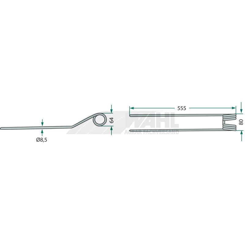 Schwaderzinken 555 x 80 mm