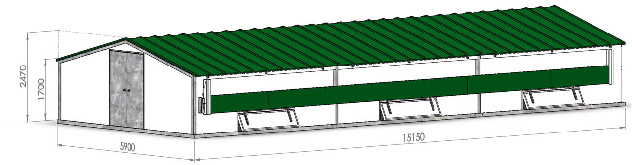 Mobiler Hühnerstall "Continental" 15 m