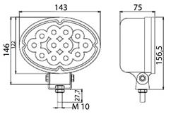 LED-Arbeitsscheinwerfer 24W= 1200Lumen